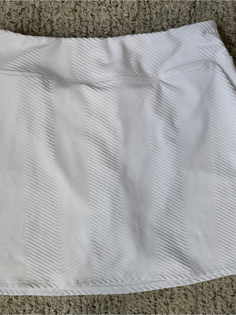 Sigrid Olsen White Textured Golf Skort